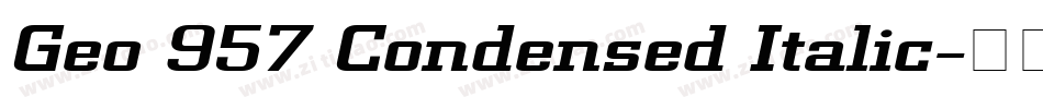 Geo 957 Condensed Italic字体转换